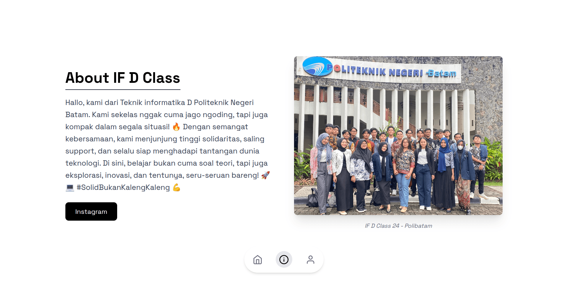 Class Profile Website