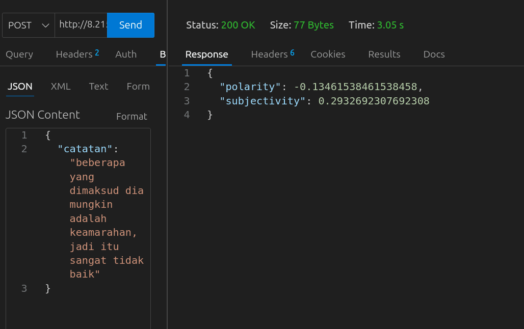 Sentiment Analysis API